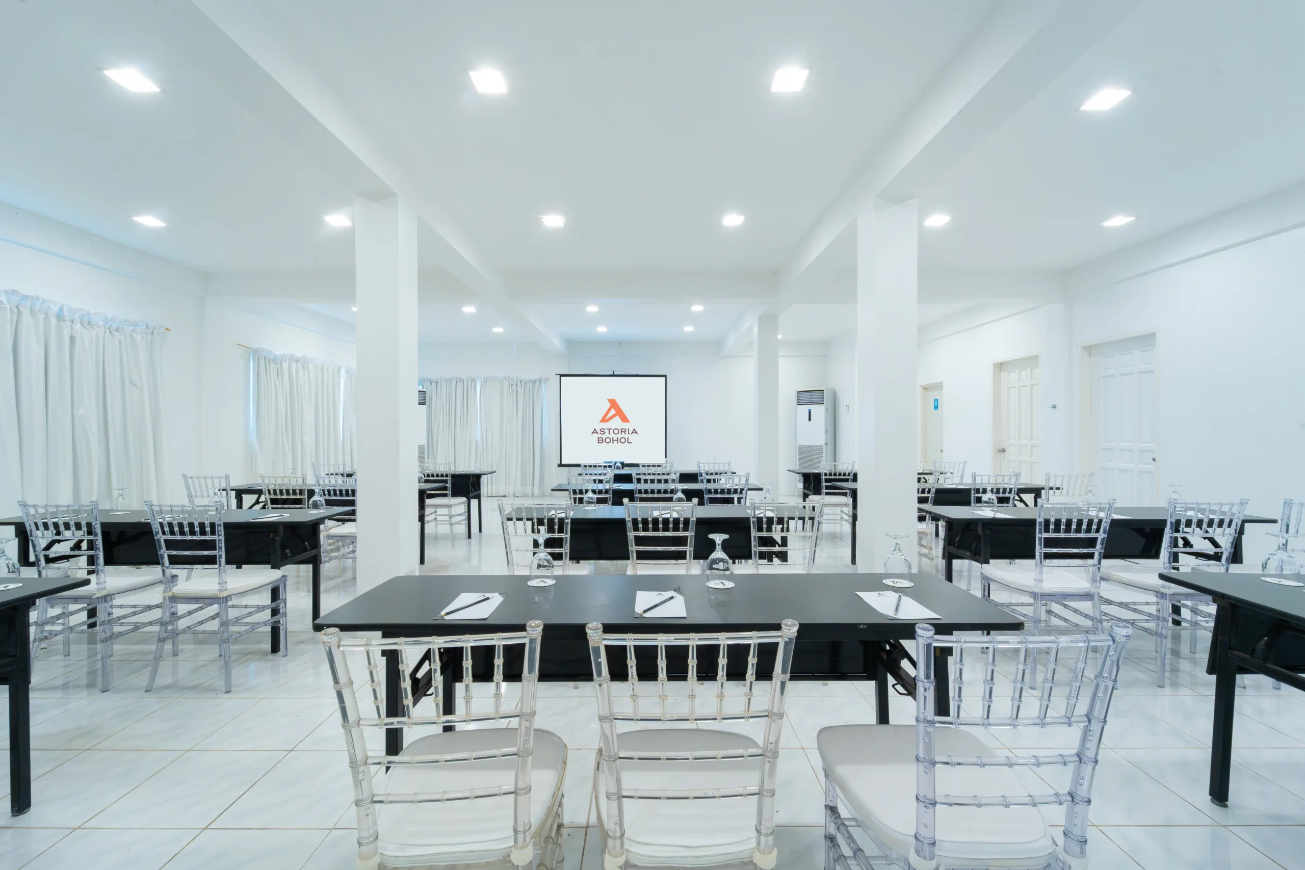 Ballroom with banquet setup